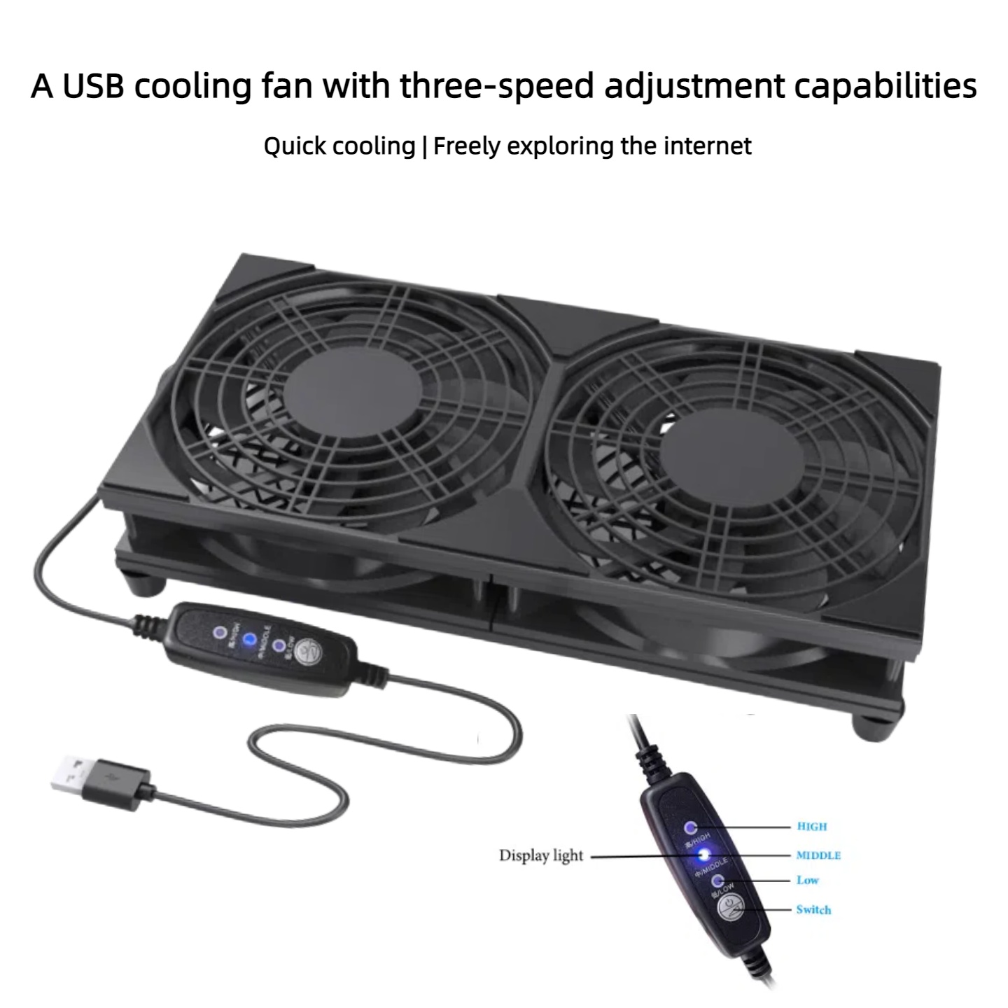 พัดลมระบายความร้อนแบบ USB คู่  - Gaming Console In บทวิจารณ์และราคา