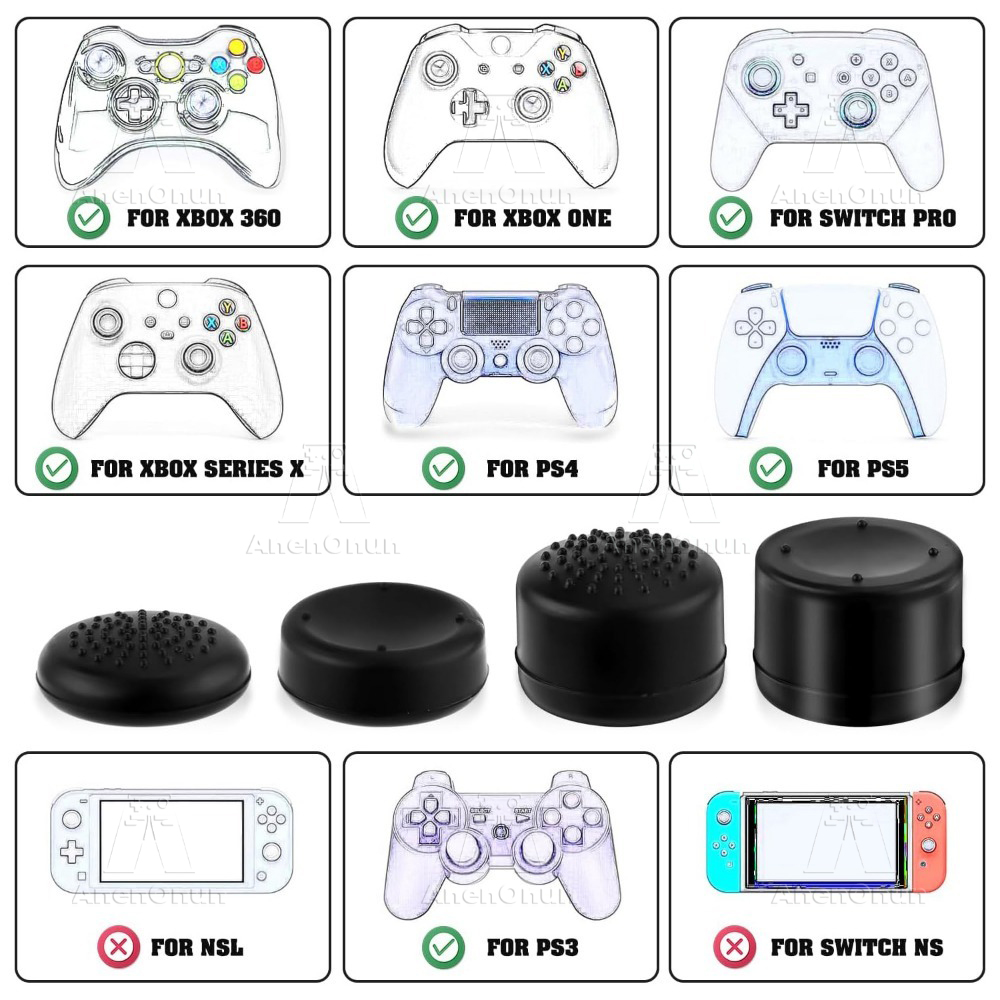 8PCS Thumb Grip Caps Controlle - Gaming Console In Tv บทวิจารณ์และราคา
